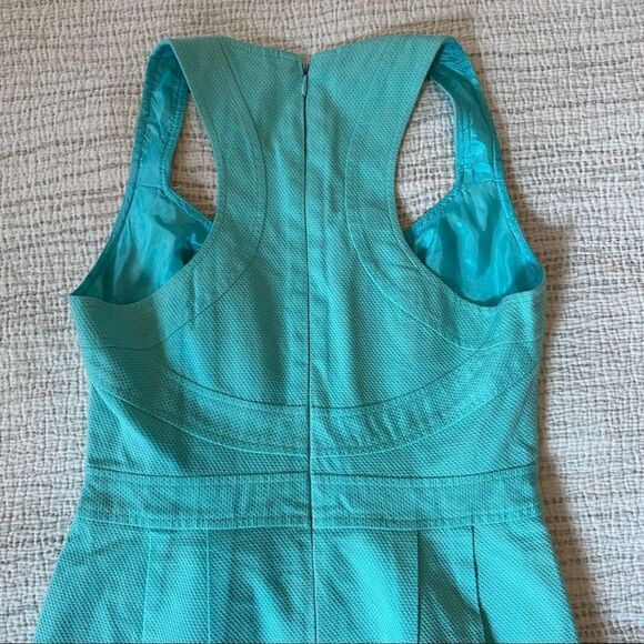 💙 Nanette Lepore Textured Basketweave Tiffany and Co Blue Dress size XS - Picture 4 of 5